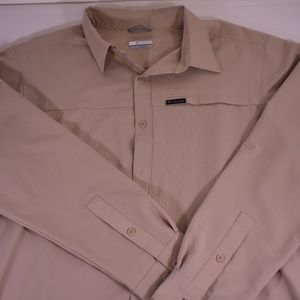 COLUMBIA Men's Button Down Sport Shirt - L
